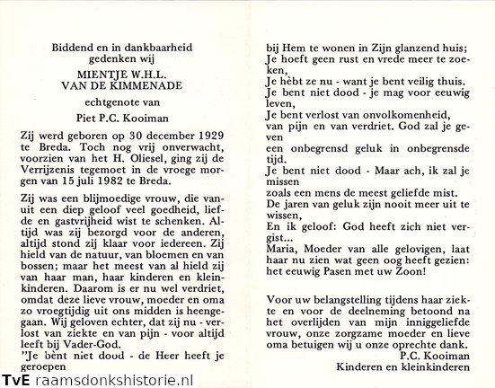 Mientje W.H.L. van de Kimmenade-Piet P.C. Kooiman